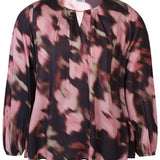 Printet bluse "ZH-Vera" - Rosa