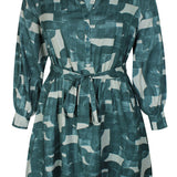 Kjole med krave "ZH-Vita" - Grøn