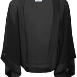 Elegant bolero i chiffon - Sort