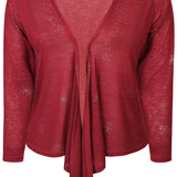 Kort cardigan/bolero med sølv og spidser - "Zh-Agar" - Wine