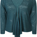 Kort cardigan/bolero med sølv og spidser - "Zh-Agar" - Grøn