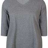 Basis bomulds bluse "Alberta" - Grå