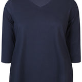 Basis bomulds bluse "Alberta" - Navy
