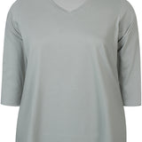 Basis bomulds bluse "Alberta" - Lys grøn