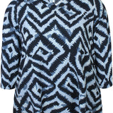 Bluse i den tunge viskose "ZH-Sylva" - Blå