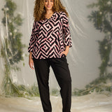 Bluse i den tunge viskose "ZH-Sylva" - Pink