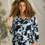 Bluse i den tunge viskose "ZH-Sylva" - Blå