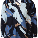 Smuk bluse med V-hals "ZH-Anity" - Blå