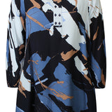 Kjole med krave "ZH-Anity" - Blå