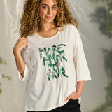 Bluse med 3/4 ærme "ZH-Annie" - Hvid