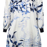 Printet kjole "ZH-Angel" - Blå