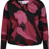 Printet bluse med elastik "Zh-Sadie" - Wine