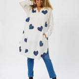 Kjole med hjerter "ZH-Sofia" - Hvid