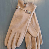 Lækker handske med bidsel  - Taupe