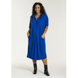 Skønneste "Frieda" kjole - Kobolt Blå