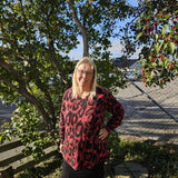 Bluse tung viskose "Den vi elsker" "Zh-Tina" - Wine