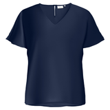 Bluse med bølger "Carmetta" - Naval