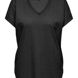 T-shirt med glimmer - Sort