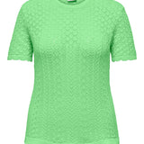 Smuk hulstrikket T-shirt - Grøn