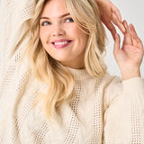 Blød og lækker strik "Carrubina" - Offwhite