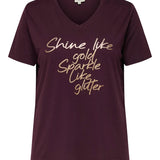 T-shirt med print "Carnicky" - Wine