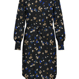 Kjole med print "Carpetrea" - Sort