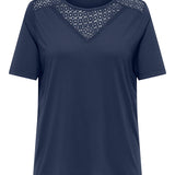 T-shirt med blonde "CarJulia" - Naval