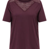 T-shirt med blonde "CarJulia" - Wine