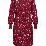 Kjole med print "Carpetrea" - Wine