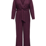 Buksedragt med sølv glimmer "Carjosee" - Wine/Sølv