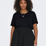 Basis T-shirt med rund hals - Sort