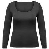 Glat vendbar basis bluse "must have" - Sort