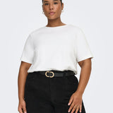 Basis T-shirt i økologisk bomuld "Carjen" - Hvid