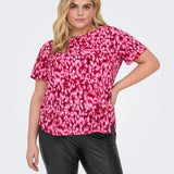 Skøn "Carvica" bluse i lækker farve - Rød/Pink