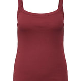 Rib strop top - Ruby wine