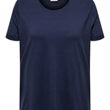Basis T-shirt med rund hals -  Night sky