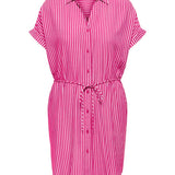 Stribet kjole "Carpenna" - Fuchsia