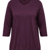 Basis bluse med elastik "Carcarlinnie" - Wine