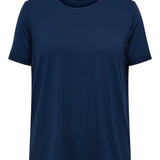 Basis T-shirt med rund hals - Naval