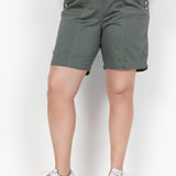 Behagelig bomulds shorts "Emily" - Grøn