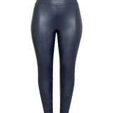 Skøn coated leggings "Tam" - Mørkeblå