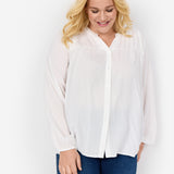 Gennemknappet bluse "Sia" - Hvid