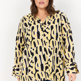 WALERA printet bluse - Gul