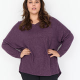Hygge bluse blød og lækker "WA-Simone" - Lilla