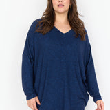 Hygge bluse blød og lækker "WA-Simone" - Blå