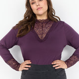 Blød blonde bluse "WA-Stella" - Lilla