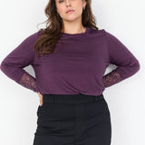 Blød blonde bluse "WA-Stella" - Lilla