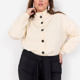 Blød jakke med knapper "Wa-Sabrina" - Offwhite