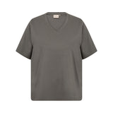 Basis bomulds T-shirt med V-hals "Verona" - Grøn