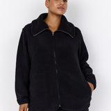 Trøje i plys "Wa-Nettie" - Sort